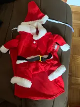 Apparel Costume Christmas-Clothes Dog-Suit Pet-Coat Santa-Claus with Winter Gomaomi Cap