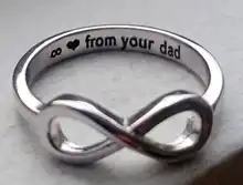 Anillo infinito personalizado para mujer, de Plata de Ley 925, con nombre personalizado, regalo de boda, amor para siempre, joyería fina, Lam Hub Fong