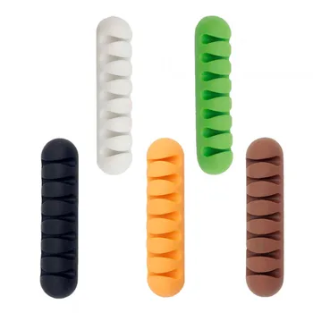 

Pack 5 Clips cable organizers with 7 slots and self-adhesive Nine & One