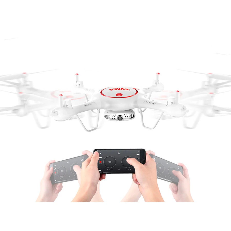 Квадрокоптер Syma X5UW-D Оснащен функциями "Headless Mode", взлета и посадки с нажатием всего одной кнопки