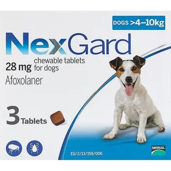

NEXGARD chewable 4-10 kgr 3 tablets parasite dogs