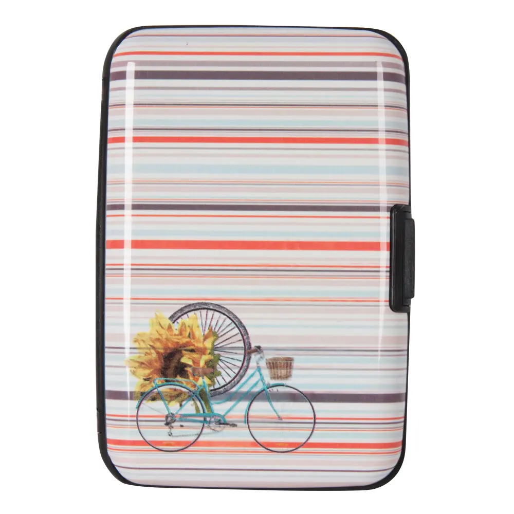 

Biggdesign Metal Cover Card Holder, 6 Different Sections, Colorful Design, Metal Card Holder, Security Lock