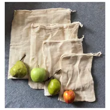 Cotton Mesh Bags Storage-Bag Vegetable-Toys Biodegradable Fruit Eco-Friendly Reusable