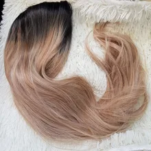 AISI BEAUTY-Peluca de cabello sintético para mujer, cabellera artificial larga y Lisa, parte media Natural, resistente al calor, color marrón y rojo