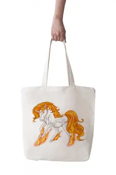 

Angemiel Bag Large Flames From Unicorn Shopping Beach Tote Bag