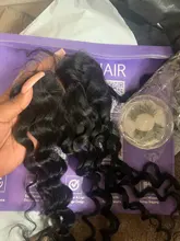 Allove-Cierre de pelo humano con ondas profundas, 4X4, cierre de encaje, 130%, Destiny, Remy, envío gratis