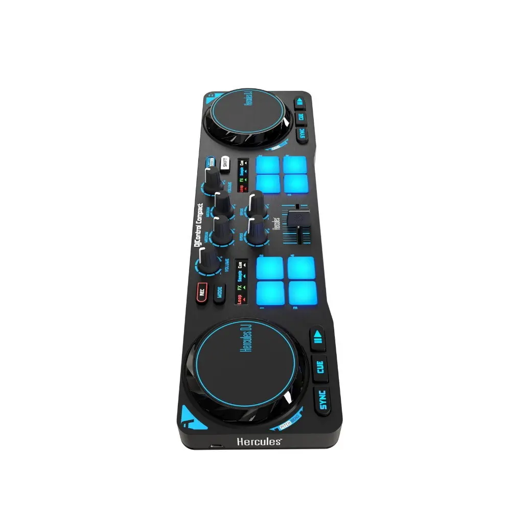 Функциональный и портативный DJ-контроллер Hercules DJControl Compact