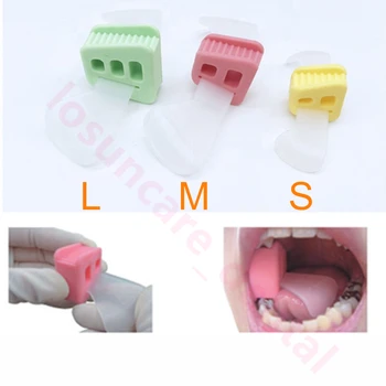 

5 sets Dental Cheek Retractor Mouth Opener Silicone Rubber Prop Dental Mouth Prop with Tongue Guard