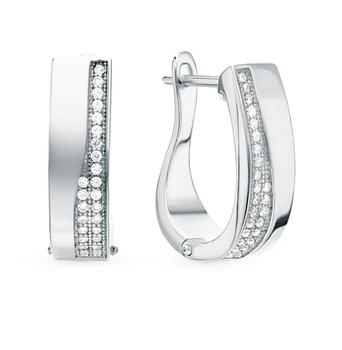 

Silver earrings with cubic zirconia sunlight sample 925