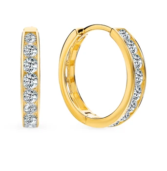 

Gold earrings with cubic zirconia sunlight sample 585