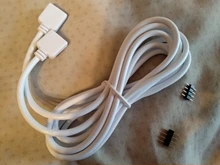 Cable de extensión para tira de luces led RGB, Conector de 30CM, 1M, 2,5 M, 5M, 5 pines, 4 pines, con aguja para SMD 5050, 3528, RGBW