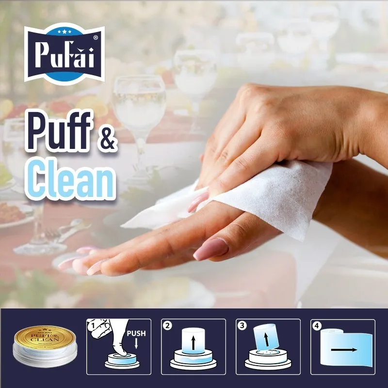 Pufai Puff Чистые Натуральные чистящие салфетки 12 капсул
