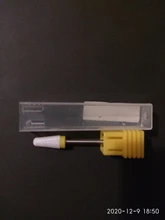 Juego de brocas de cerámica para manicura, conjunto de cutículas de carburo, removedor de esmalte eléctrico de pedicura, CHTP01-16 de rebaba de Paraguas Blanco, 1 Uds.