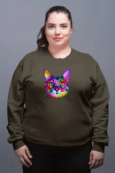 

Angemiel Wear Şaşkın Sweet Colorful Green Women Sweatshirts