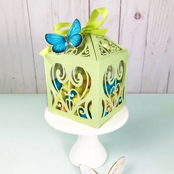 

Heart box Metal Cutting Dies Treat Favor box Mold Cut Die Scrapbook Paper Craft Knife Mould Blade Punch Stencil Stamps And Dies