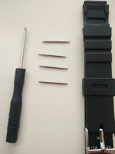 Correa de silicona para reloj de hombre, correa de goma de buceo deportiva negra de 18, 20 y 22mm, hebilla de acero inoxidable plateada para Casio