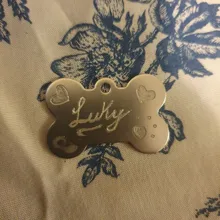 Puppy-Tag Name-Number-Tags Engraving Dog-Id-Tag Pet-Dog Collars-Bone Anodizing Customized