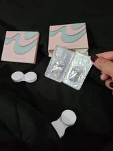 Lentes de contacto de colores para belleza de ojos, lentillas de color azul, gris, verde, con estuche de contacto, 1 par
