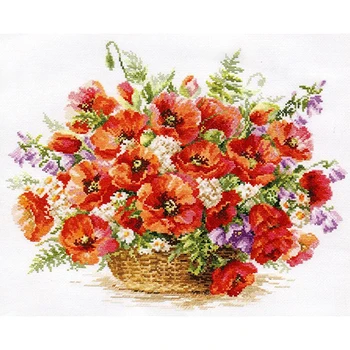 

2-28 set for embroidery Alice 'basket macov' 40*30 cm
