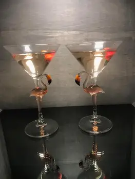 

HANDMADE FLAMINGO COCKTAIL MARTINI GLASS