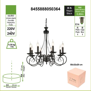 

8 Cabezas Araña retro de tela modernanórdica araña de seda
