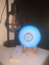 Lámpara de luna con Altavoz Bluetooth Quran, soporte para estante, aplicación de luz nocturna de Control con traducción del Corán