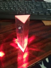 Prisma Triangular BK7 para enseñanza física, prismas de vidrio óptico de 25x25x80mm, luz refractada de espectro arcoíris para niños y estudiantes