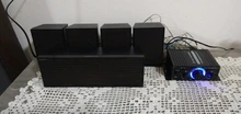 400W DC12V Dual Channel Mini HIFI AUX Power Amplifier for AK 170 with blue LED light