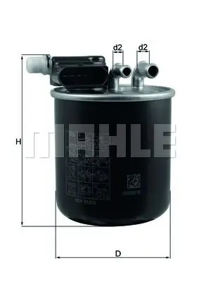Фильтр топливный MB W176/W246/X156 1.5D 12 MAHLE KNECHT KL948