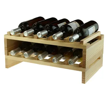 

Wooden bottle rack for 10 bottles, especially for kitchen or cellar