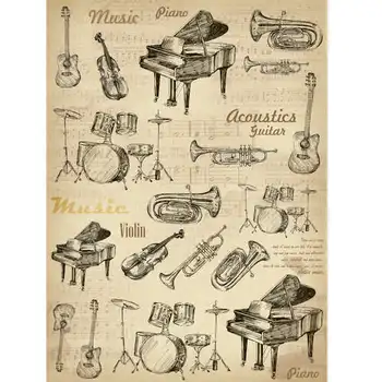 

Rice paper for Decoupage "" craft Premier "", A3, 25 g/m, "" classic. Music "" cp01673