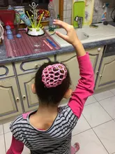 Cubierta de moño para mujer, Red para el pelo, patinaje de baile de Ballet, Crochet, Fanchon, accesorios para la cabeza con estilo de diamantes de imitación