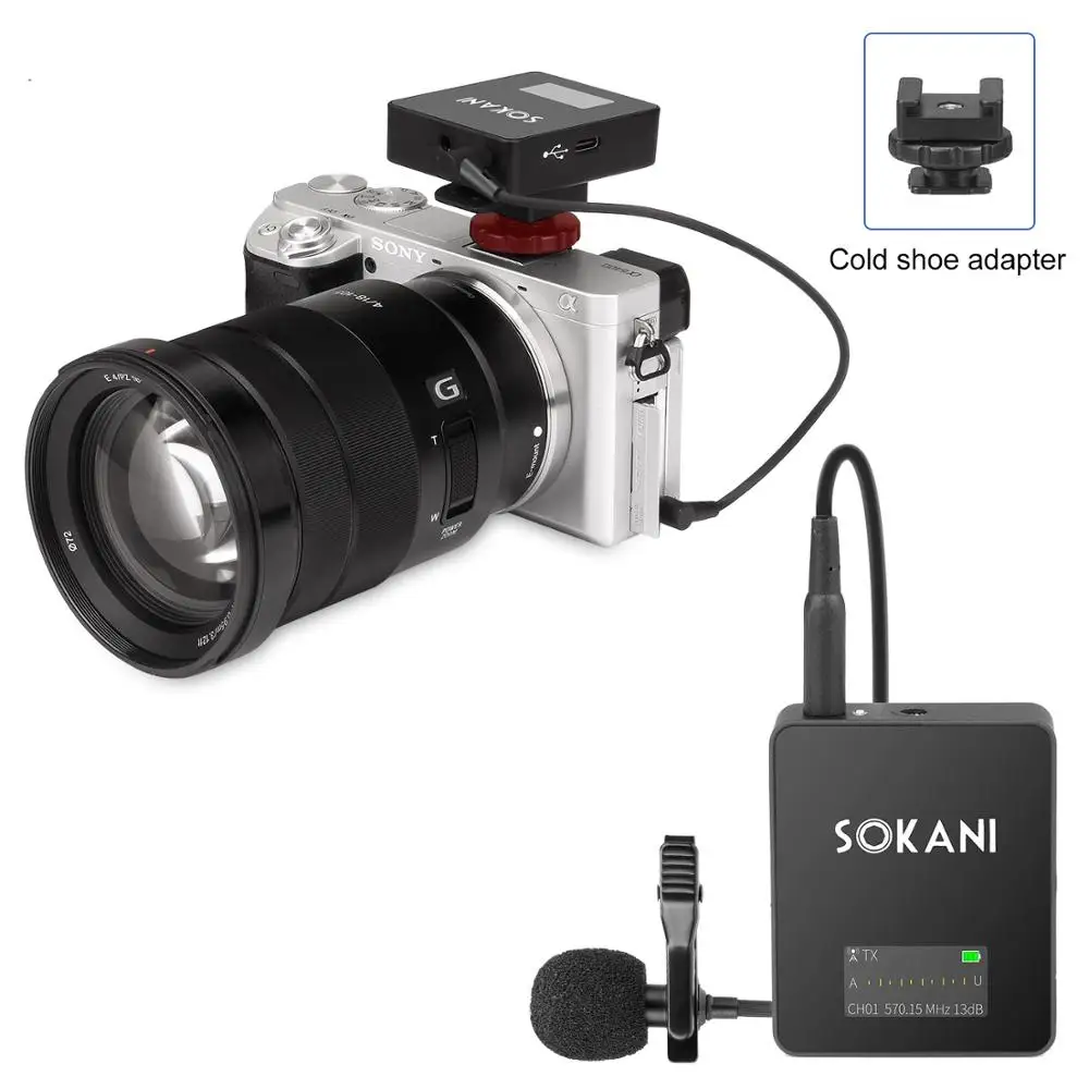 SOKANI TINY UHF Wireless Lavalier Microphone