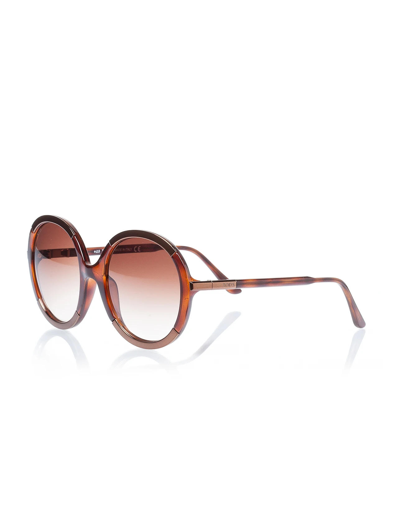 

Women's sunglasses to 0184 53f bone Brown organic round round 54-20-135 tods
