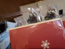 Christmas-Card Envelopes New-Year-Card Xmas Winter Holiday with Festival Santa-Ride