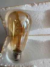 Light-Bulb Edison-Lamp Filament Spiral G95 G125 T225 Retro Led Yellow Vintage ST64 220V