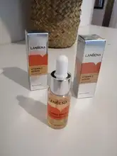 LANBENA-suero Facial blanqueador con vitamina C, esencia para la piel que aclara las manchas, elimina manchas oscuras y pecas