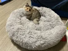 DEKO-camas supersuaves para perros, cojín redondo mullidas de gato, esterilla cálida y cómoda para dormir, sofá lavable, suministros para cachorros