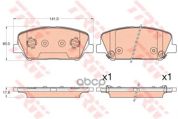 Колодки Тормозные Hyundai I30/Elantra 11-/Ceed R16" 12- Передние Trw/Lucas Gdb3582 TRW/Lucas арт. GDB3582
