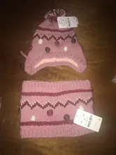 Sombrero de punto con pompones y bufanda de punto infinity para bebé, Niña y niño, 2021