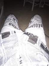 Jeans nuevos hombres Casual Hiphop pantalones diseño de estampado blanco recto para hombre, pantalones de Denim Streetwear de los hombres Jeans Biker