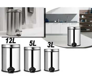 

Trash can pedal made of stainless steel with capacity of 3-5-12 liters