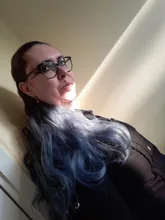 Coleta de colores degradados sintética para mujer, extensiones de cabello con Clip, estilo rizado ondulado, cola de poni, peinado azul y rosa