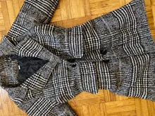 Abrigo grueso de lana para niñas, ropa de moda a cuadros para niños, prendas de vestir exteriores para Otoño e inglés, ropa para adolescentes, escuela