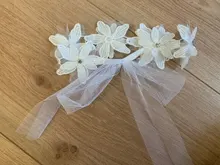 Diadema con lazo de flores para niña y bebé, diadema bonita de gasa para el pelo, nueva llegada