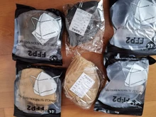 Mascarillas ffp2 de 6 capas, máscara respiradora de protección, fpp2, KN95, 98% de filtro, color negro y gris