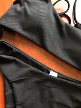 Bikini acolchado con realce para Mujer, traje de baño de dos piezas con lazo lateral, cintura alta, 2021