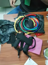 Banda con tubos de resistencia para Fitness, cuerda de tracción elástica para gimnasio y Yoga, expansor de entrenamiento, anclaje de puerta con asa y correa para el tobillo, 11 unidades