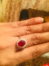 Anillo de princesa de circón azul transparente para mujer, joya de compromiso para fiesta, joyería exquisita, decoración para novia