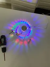 LED Wall Light-Effect Lobby Remote-Controller Spiral-Hole Home-Decoration Colorful RGB